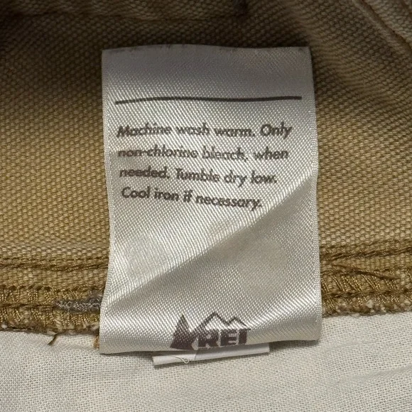 Rei Cooperative Men’s Pants Reinforced Knees Khaki Size 32x32 Actual (32x31) - Picture 10 of 11